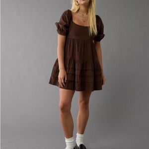 American Eagle Outfitters Brown Corduroy Mini Dress